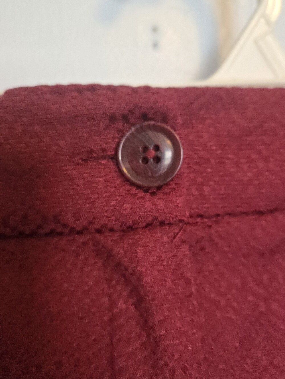 Slim Ankle Men's Dress Pants - Burgundy - Picture 3 of 9
